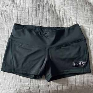 Fleo Women's Dark Green Athletic Shorts